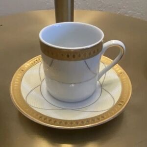 Vintage Casati Fine Porcelain 1 Piece Coffee/Espresso Cup Golden  Design